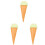 3Pcs Green Simulation Ice Cream Model Artificial Decor Prop for Photos 2