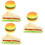 6Pcs PU Simulation Bread Model Fake Sandwich Food Prop 9