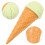 3Pcs Green Simulation Ice Cream Model Artificial Decor Prop for Photos 11