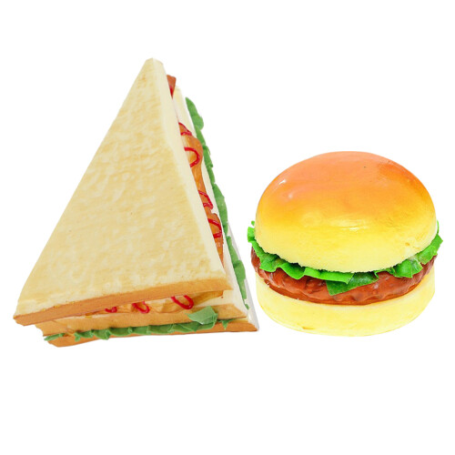 6Pcs PU Simulation Bread Model Fake Sandwich Food Prop 2
