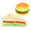 6Pcs PU Simulation Bread Model Fake Sandwich Food Prop 2