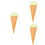 3Pcs Green Simulation Ice Cream Model Artificial Decor Prop for Photos 6