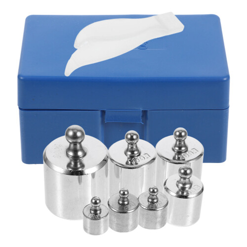 2Sets High Accuracy Silver Steel Scale Calibration Weights for Lab Use 1