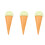 3Pcs Green Simulation Ice Cream Model Artificial Decor Prop for Photos 4