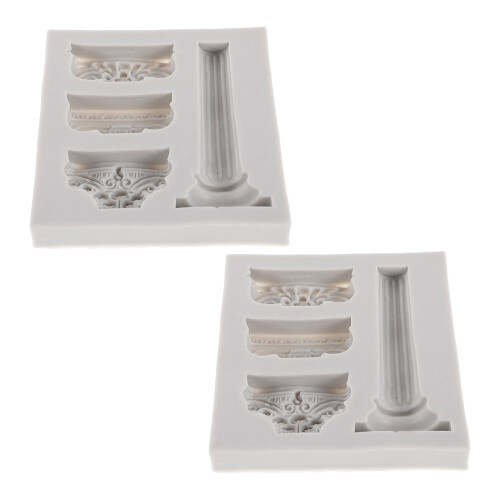 6Pcs Silicone Roman Column Cake Decor Mold for DIY Crafting 1