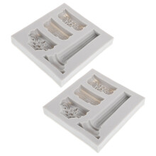 6Pcs Silicone Roman Column Cake Decor Mold for DIY Crafting