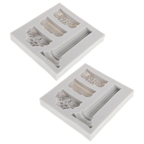 6Pcs Silicone Roman Column Cake Decor Mold for DIY Crafting