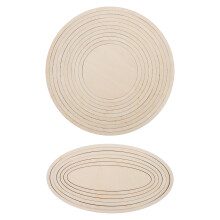 2Sets Durable Wooden Pottery Plate Mold Set for Ceramic Clay Crafting