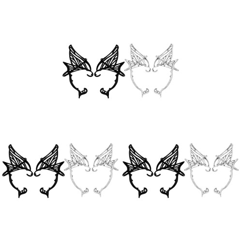 6Paires Boucles D'oreilles Ear Cuffs Piercing Assortis 1