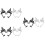 6Paires Boucles D'oreilles Ear Cuffs Piercing Assortis 7