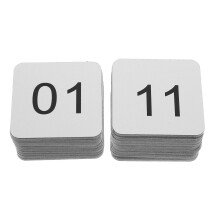 20Pcs Square Silver Acrylic Number Panels for Room Door Locker Labels