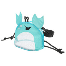 2Pcs PVC Mesh Beach Shell Bags Sky-Blue Kids Shell Collecting Tote Bag