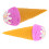 6Pcs Lifelike Simulation Ice Cream Cone Model for DIY Decor 1