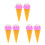 6Pcs Lifelike Simulation Ice Cream Cone Model for DIY Decor 7