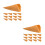 32Pcs Interactive Light Brown Ice Cream Cone Props PVC Decoration Kit 8