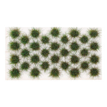3Sets Green Plastic Grass Tufts Miniature DIY Sand Table Model Decor