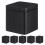 6Pcs Black Metal Tea Tin Containers Small Square Storage Boxes 1