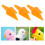 100Pcs Plastic Bird Beak Inserts Yellow DIY Chick Craft Accessories 7