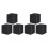 6Pcs Black Metal Tea Tin Containers Small Square Storage Boxes 10
