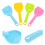 24Pcs Plastic Kids Beach Assorted Colors Easy-Clean Sand Tools 7