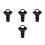 4Pcs Durable Black Spare Tire Securing Bolts for Efficient Tire Fixing 4