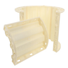 2Pcs Beige ABS Roman Column Mold for DIY Concrete Pillar Decoration
