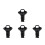4Pcs Durable Black Spare Tire Securing Bolts for Efficient Tire Fixing 6