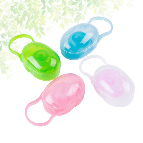 8Pcs Baby Soother Holder Case Durable PP Material Assorted Colors 2