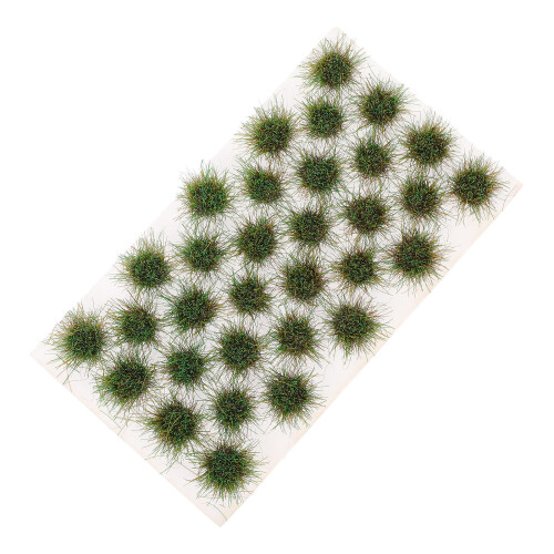 3Sets Green Plastic Grass Tufts Miniature DIY Sand Table Model Decor 2