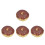 4Pcs Multi Color Faux Donuts PVC Artificial Dessert Props for Display 7