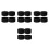 16Pcs Versatile Black Furniture Risers for Bed, Desk, Table Use 6