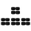 16Pcs Versatile Black Furniture Risers for Bed, Desk, Table Use 8
