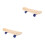 2Pcs Double Tail Wooden Skateboard Decks Maple Blank for Decor Craft 3