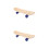 2Pcs Double Tail Wooden Skateboard Decks Maple Blank for Decor Craft 4