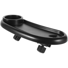 4Pcs Plastic Stroller Tray Detachable Design with Drinks Holder Black