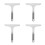 4Pcs Flexible Soft Plastic Shower Squeegee for Bathroom Glass Cleaning 10