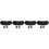 4Pcs Plastic Stroller Tray Detachable Design with Drinks Holder Black 5