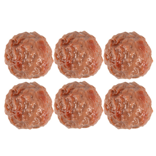 18Pcs Durable PVC Simulation Beef Meatballs Lifelike Home Decor Props 2
