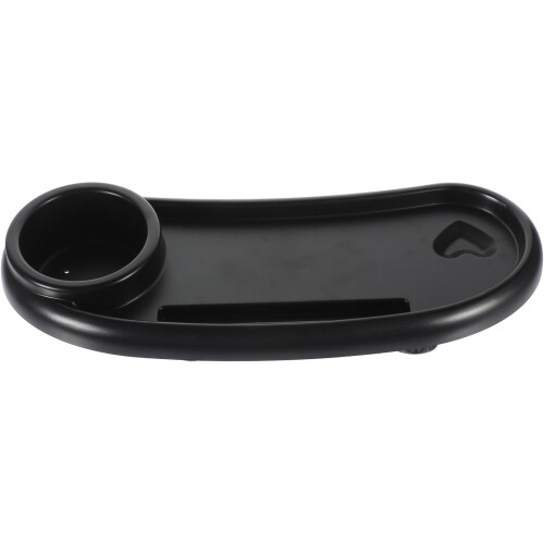4Pcs Plastic Stroller Tray Detachable Design with Drinks Holder Black 1