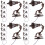20Pcs Tiny Wall Lamp Models Miniature Scene Lighting 7