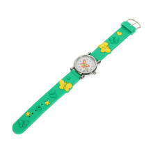 4Pcs Kids Wrist Watch Green Cartoon Timepiece Comfortable and Accurate