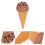 3Pcs Chocolate Ice Cream Model Figurine Artificial Decor for Display 11