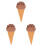 3Pcs Chocolate Ice Cream Model Figurine Artificial Decor for Display 2