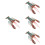 4Pcs Decorative Plastic Lobster Models Lifelike Figurines 8