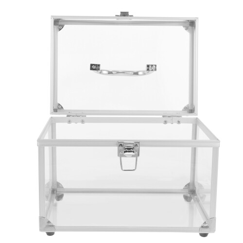 3Pcs Silver Acrylic Cd and Dvd Storage Boxes with Handle 2
