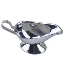 2Pcs Stainless Steel Gravy Jug Silver Sauce Container Dishwasher Safe