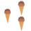 3Pcs Chocolate Ice Cream Model Figurine Artificial Decor for Display 6