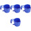 4Pcs Blue Plastic Swimming Pool Cup Holder Rack Hook Beverage Storage 5