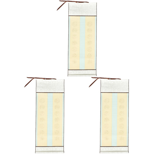 3Pcs Portable Blank Scrolls Sky-Blue for Calligraphy and Art Display 2