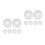 16Pcs Plastic Fire Sprinkler Decorative Ceiling Cover White Trim Ring 4